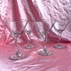 LIBBEY Z Stem Martini Glasses Set of 4